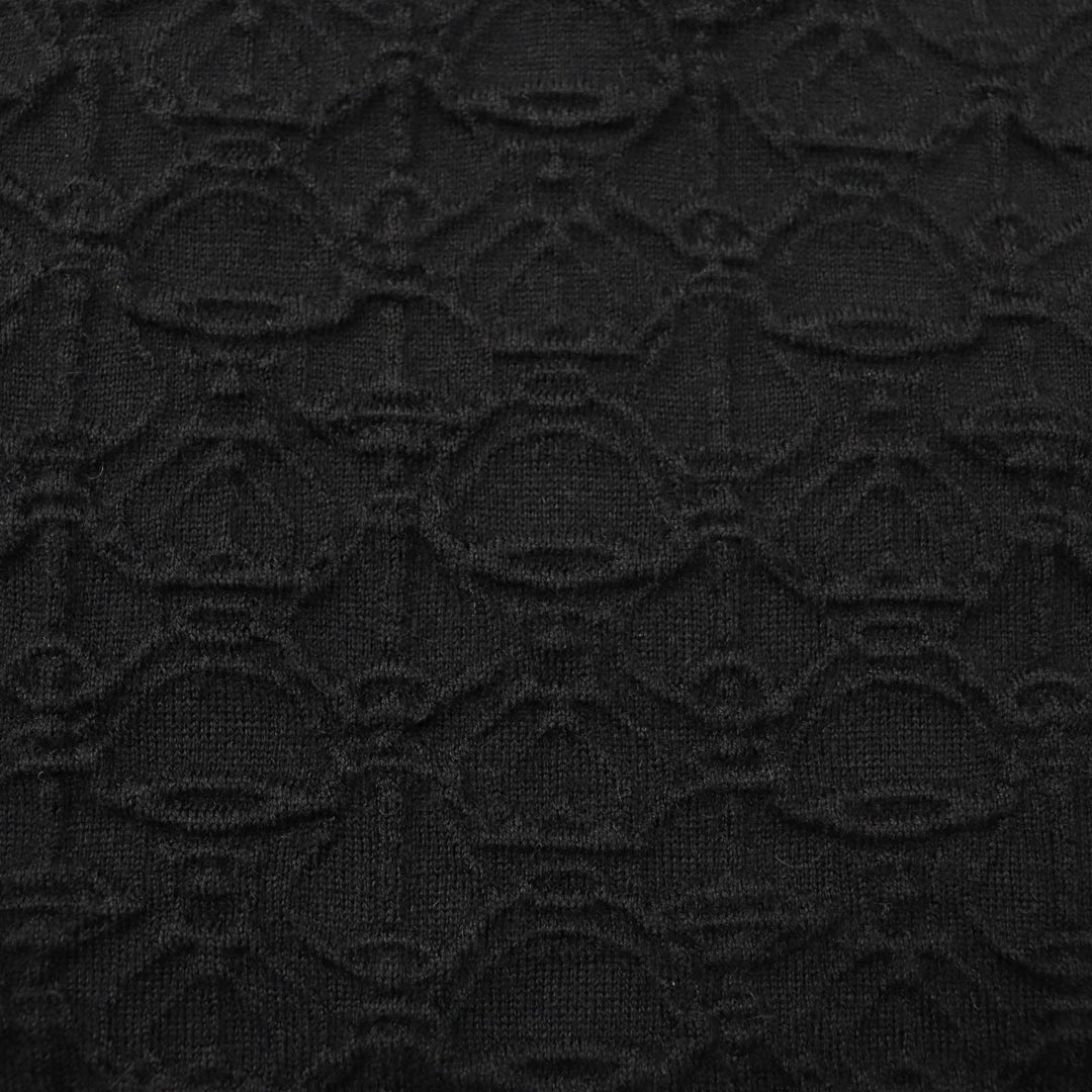 HERMES one piece 3E2500DC Main: 41% cashmere, 41% silk, 9% polypropylene, 8% nylon, 1% polyurethane, 1% polyurethane (partial): 45% cashmere, 45% silk, 9% nylon, 1% polyurethane black Women 40 Used Authentic