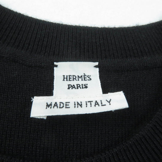 HERMES one piece 3E2500DC Main: 41% cashmere, 41% silk, 9% polypropylene, 8% nylon, 1% polyurethane, 1% polyurethane (partial): 45% cashmere, 45% silk, 9% nylon, 1% polyurethane black Women 40 Used Authentic