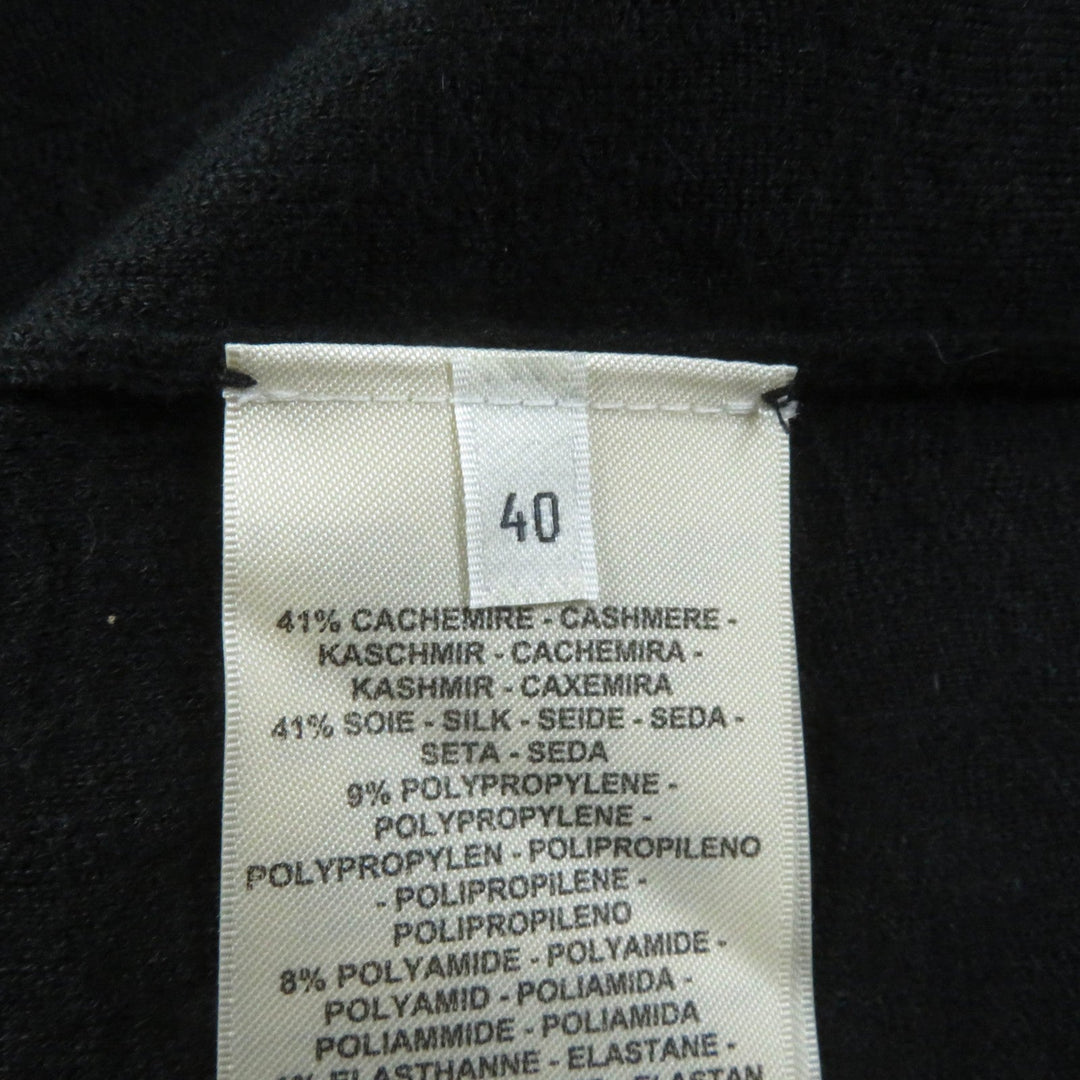 HERMES one piece 3E2500DC Main: 41% cashmere, 41% silk, 9% polypropylene, 8% nylon, 1% polyurethane, 1% polyurethane (partial): 45% cashmere, 45% silk, 9% nylon, 1% polyurethane black Women 40 Used Authentic
