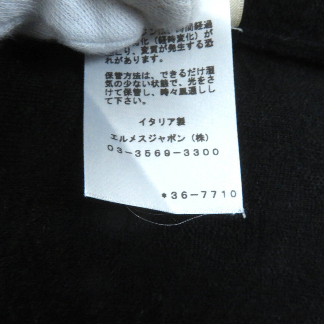 HERMES one piece 3E2500DC Main: 41% cashmere, 41% silk, 9% polypropylene, 8% nylon, 1% polyurethane, 1% polyurethane (partial): 45% cashmere, 45% silk, 9% nylon, 1% polyurethane black Women 40 Used Authentic