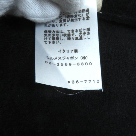 HERMES one piece 3E2500DC Main: 41% cashmere, 41% silk, 9% polypropylene, 8% nylon, 1% polyurethane, 1% polyurethane (partial): 45% cashmere, 45% silk, 9% nylon, 1% polyurethane black Women 40 Used Authentic