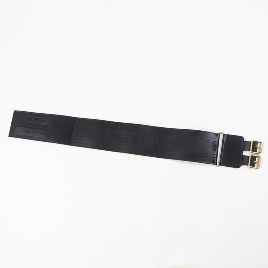 Christian Dior belt B0098CMIV Main: Leather black D-WAIST Maxi Women Used Authentic