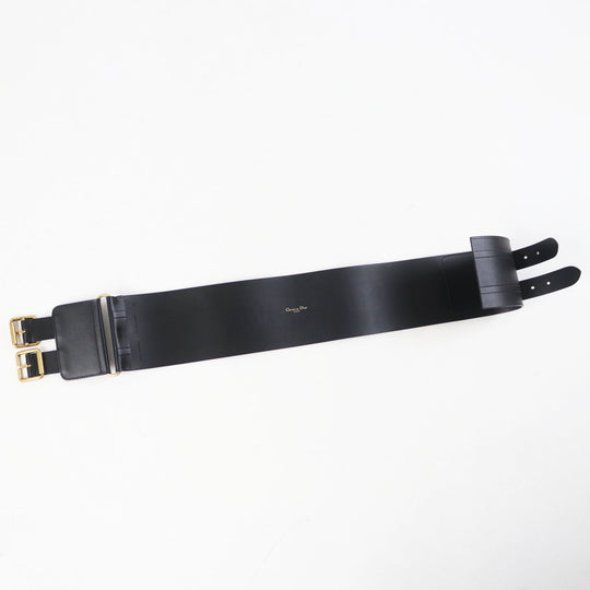 Christian Dior belt B0098CMIV Main: Leather black D-WAIST Maxi Women Used Authentic