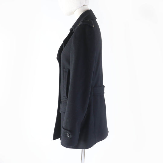 GUCCI coat 325072 Outer: 100% wool, Lining: 100% rayon black Women 38 Used Authentic