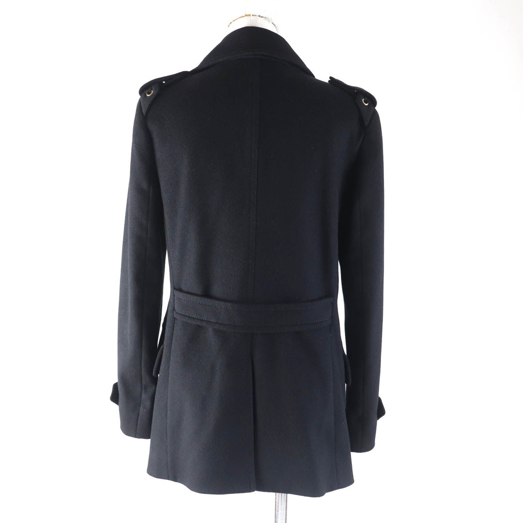 GUCCI coat 325072 Outer: 100% wool, Lining: 100% rayon black Women 38 Used Authentic