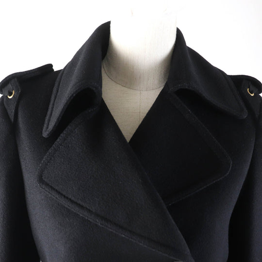 GUCCI coat 325072 Outer: 100% wool, Lining: 100% rayon black Women 38 Used Authentic