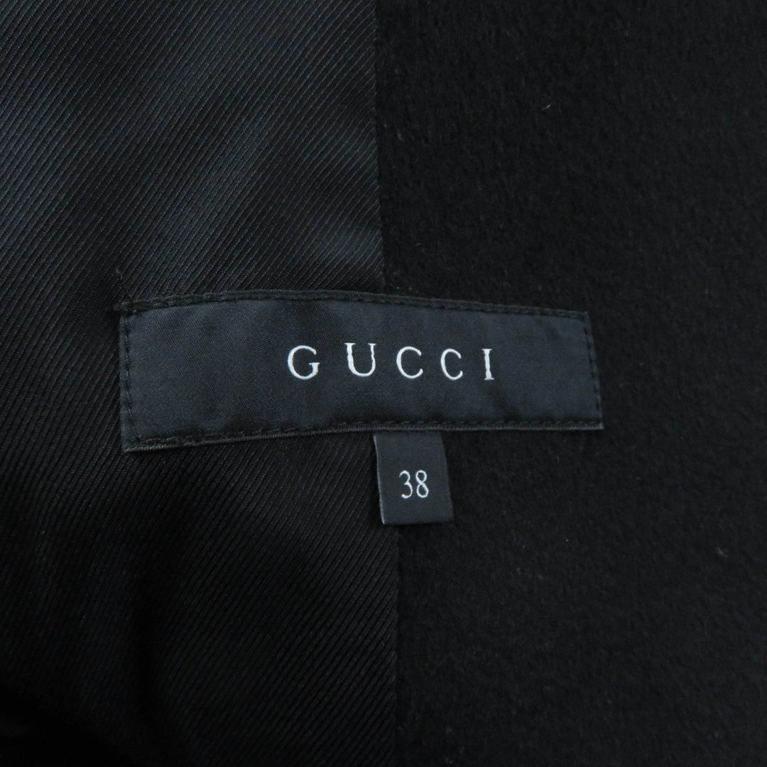 GUCCI coat 325072 Outer: 100% wool, Lining: 100% rayon black Women 38 Used Authentic