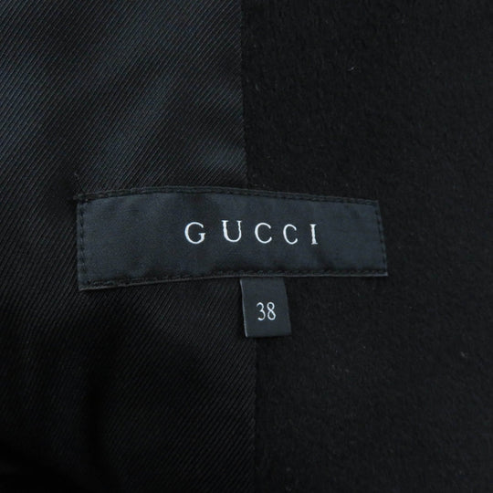 GUCCI coat 325072 Outer: 100% wool, Lining: 100% rayon black Women 38 Used Authentic