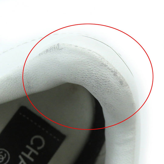 CHANEL sneakers G45335 Main: Leather, Part: Suede leather White gray mens 40 Used Authentic