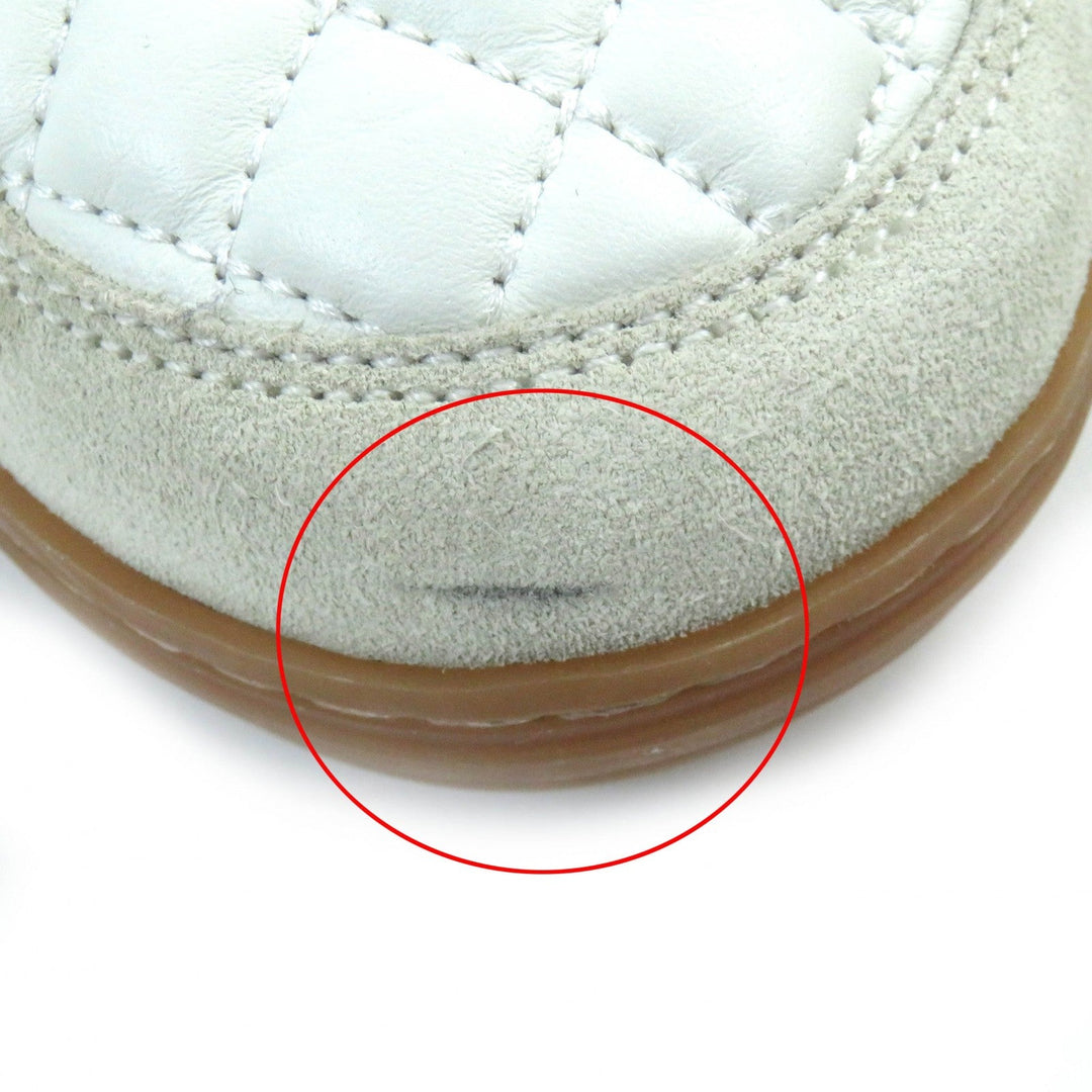 CHANEL sneakers G45335 Main: Leather, Part: Suede leather White gray mens 40 Used Authentic