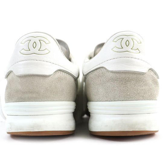CHANEL sneakers G45335 Main: Leather, Part: Suede leather White gray mens 40 Used Authentic