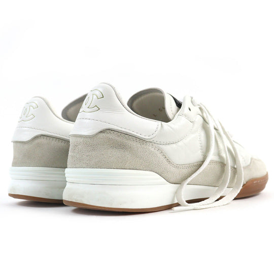 CHANEL sneakers G45335 Main: Leather, Part: Suede leather White gray mens 40 Used Authentic