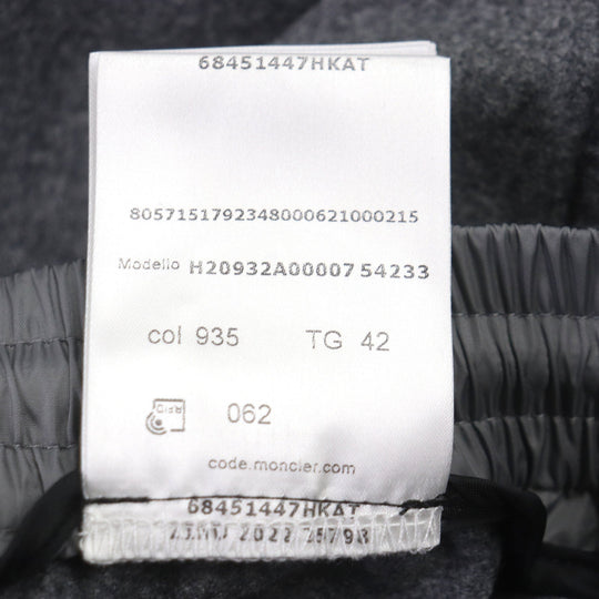 MONCLER Pants Main: 100% wool, Part: 100% nylon gray PANTALONE mens 42 Used Authentic