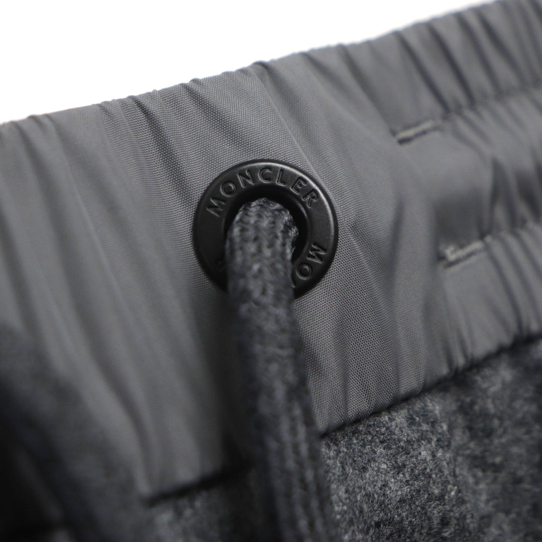 MONCLER Pants Main: 100% wool, Part: 100% nylon gray PANTALONE mens 42 Used Authentic