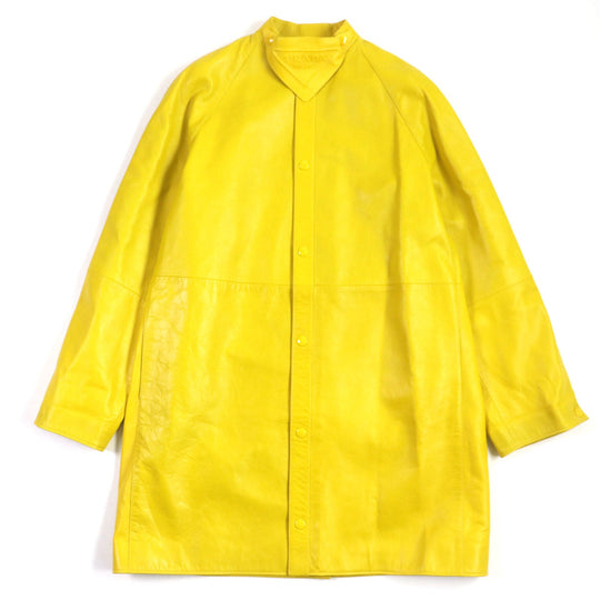 PRADA Leather coat UPS564 Outer: Lamb leather, Lining: 100% rayon yellow mens S Used Authentic