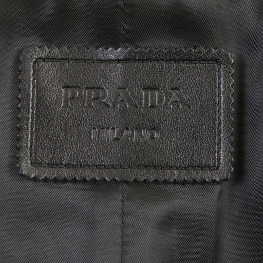 PRADA Leather coat UPS564 Outer: Lamb leather, Lining: 100% rayon yellow mens S Used Authentic