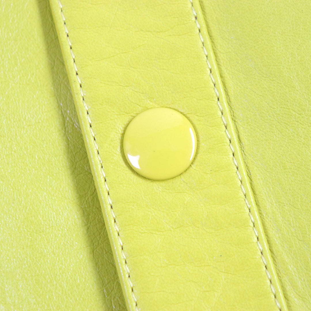 PRADA Leather coat UPS564 Outer: Lamb leather, Lining: 100% rayon yellow mens S Used Authentic