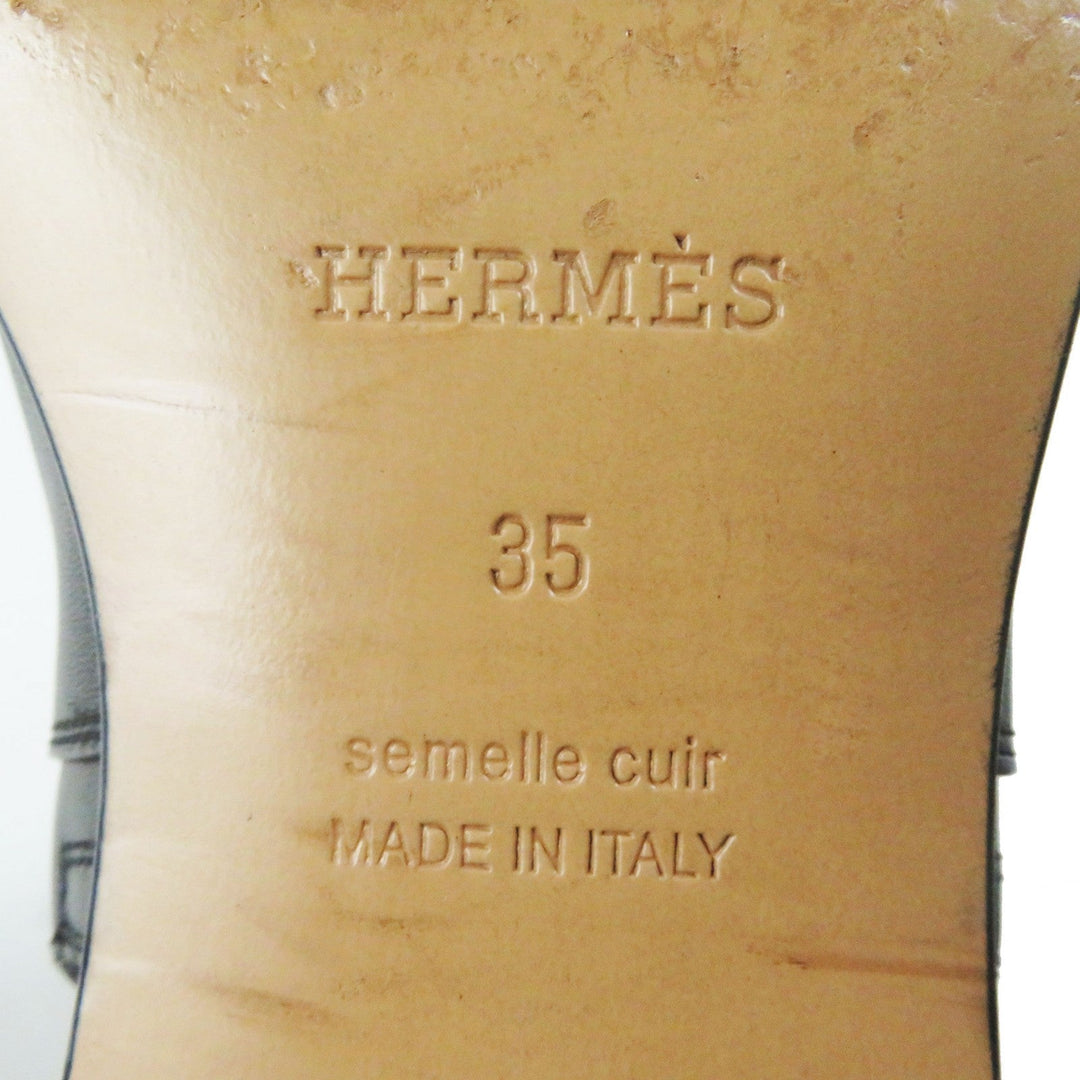 HERMES short boots Main: Leather black Neo Women 35 Used Authentic