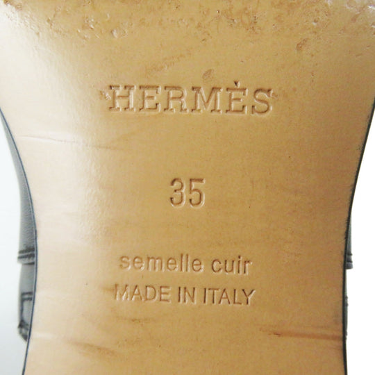 HERMES short boots Main: Leather black Neo Women 35 Used Authentic