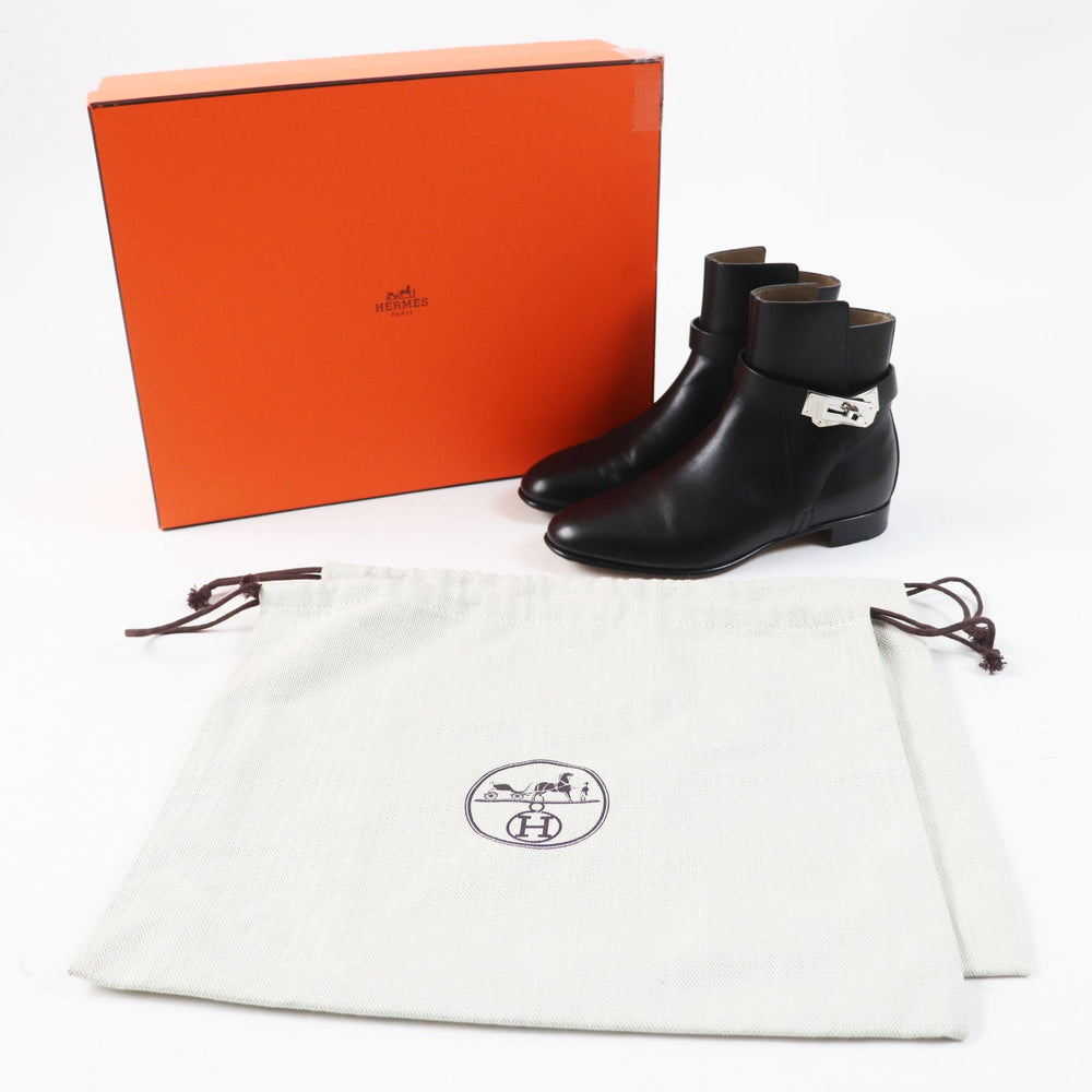 HERMES short boots Main: Leather black Neo Women 35 Used Authentic