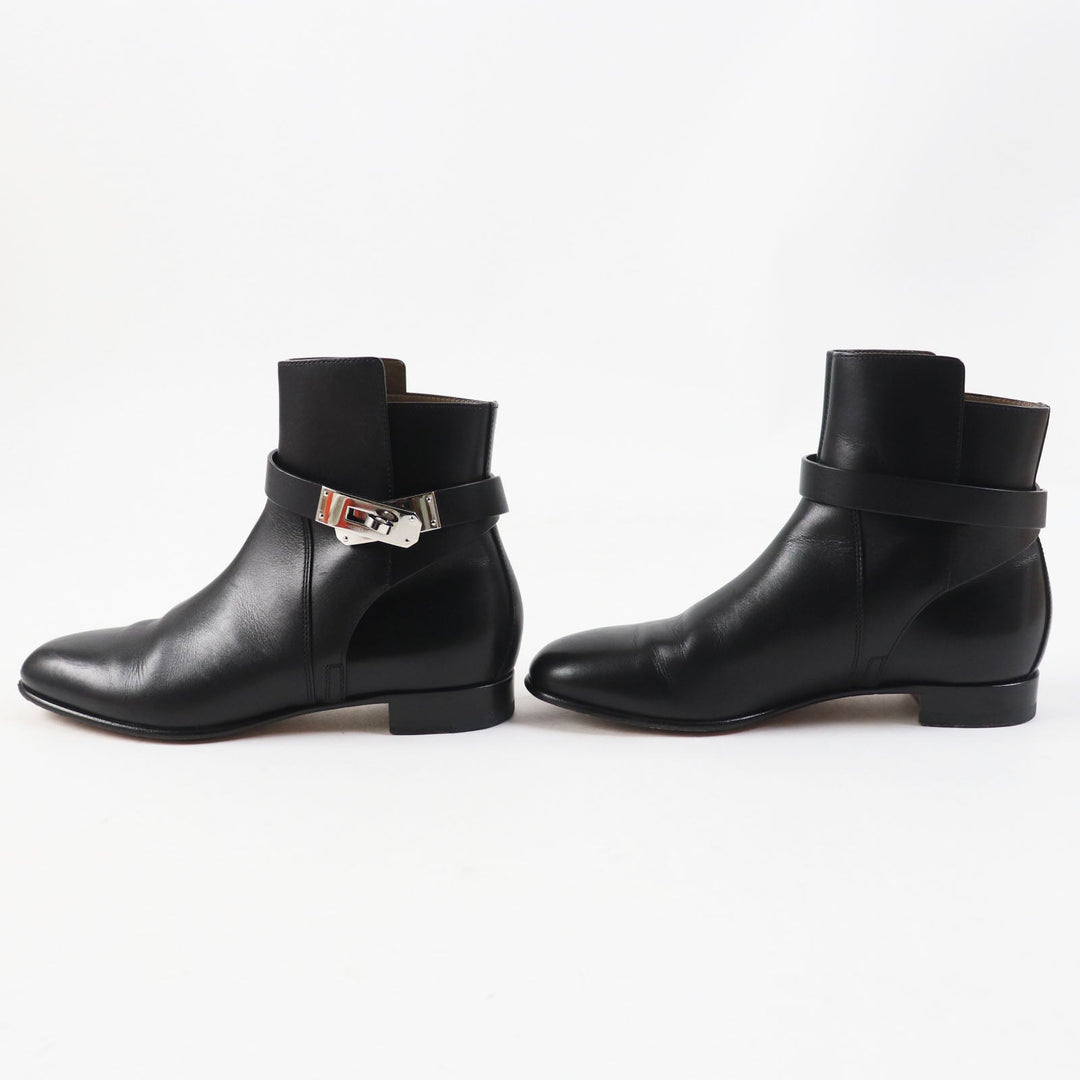 HERMES short boots Main: Leather black Neo Women 35 Used Authentic
