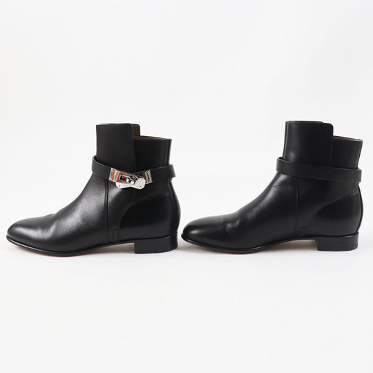 HERMES short boots Main: Leather black Neo Women 35 Used Authentic