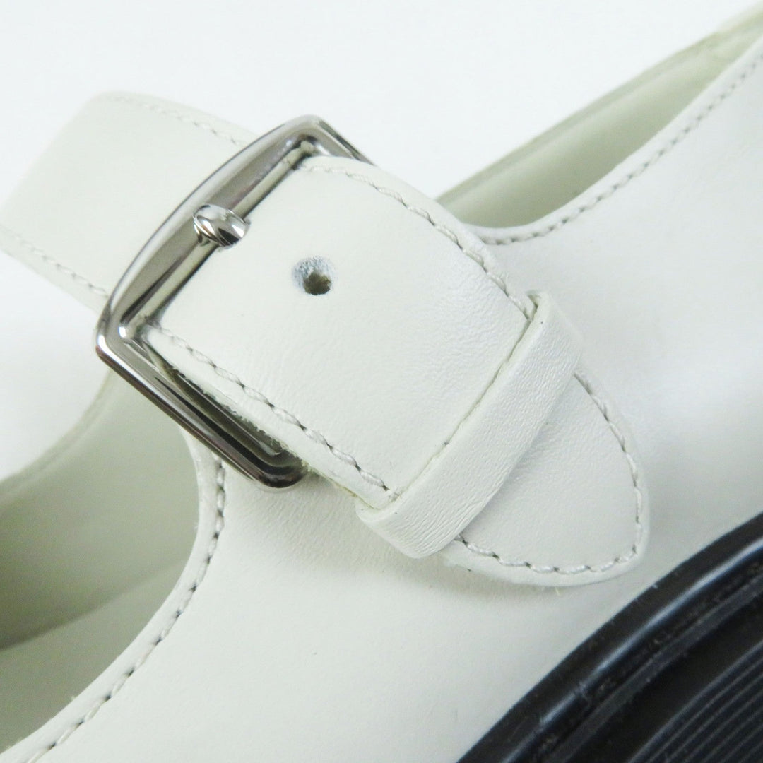 HERMES Leather shoes Main: Leather, Part: Rubber Ivory black Hoxton H Cadenas Women 35 1/2 Used Authentic