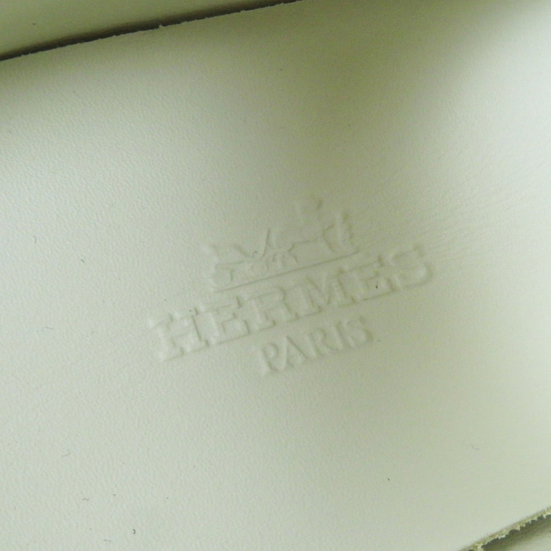 HERMES Leather shoes Main: Leather, Part: Rubber Ivory black Hoxton H Cadenas Women 35 1/2 Used Authentic