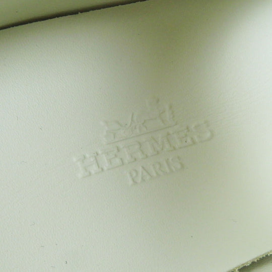 HERMES Leather shoes Main: Leather, Part: Rubber Ivory black Hoxton H Cadenas Women 35 1/2 Used Authentic