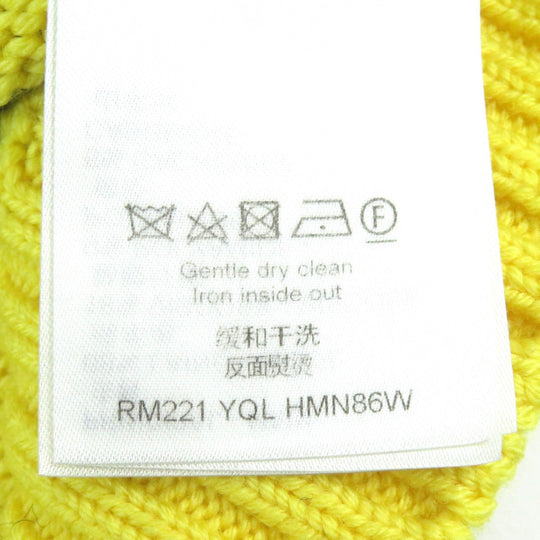 LOUIS VUITTON knit Main: 68% wool, 18% rayon, 9% nylon, 5% cashmere Black yellow Amen Break LV Intarsia Football mens XL Used Authentic