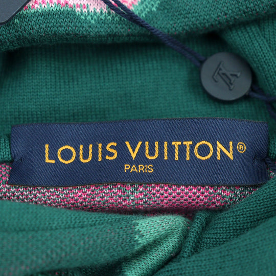 LOUIS VUITTON Hoodie HPN33W Main: 100% cotton Green type Pink all-over pattern mens M Used Authentic