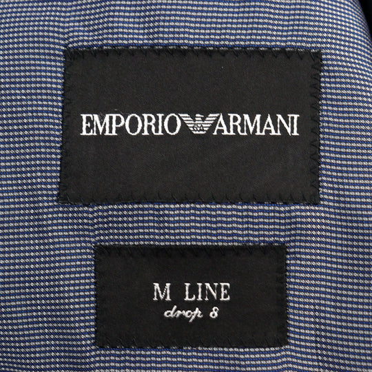 EMPORIO ARMANI suit Outer: 100% virgin wool, Lining: 56% viscose, Lining: 44% acetate, Part: 100% viscose Navy M LINE mens 50 Used Authentic