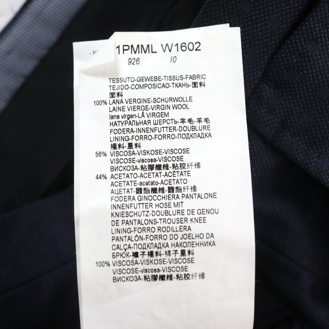 EMPORIO ARMANI suit Outer: 100% virgin wool, Lining: 56% viscose, Lining: 44% acetate, Part: 100% viscose Navy M LINE mens 50 Used Authentic