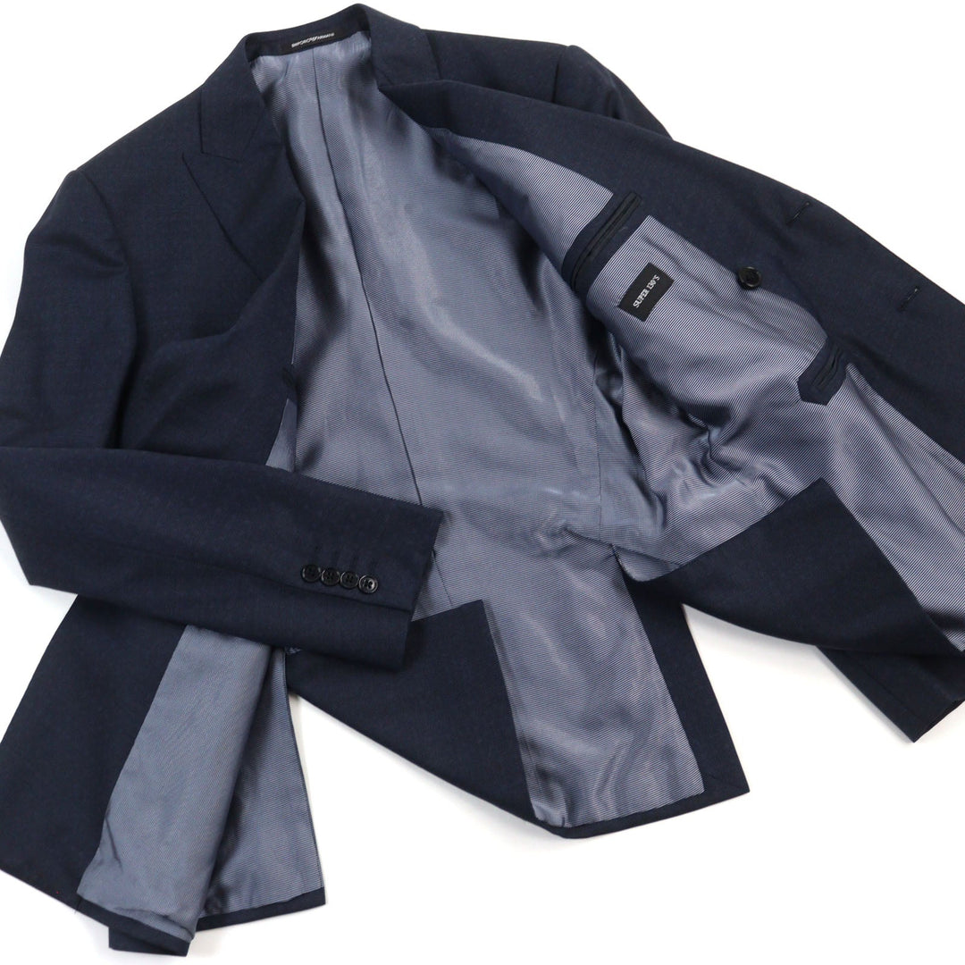 EMPORIO ARMANI suit Outer: 100% virgin wool, Lining: 56% viscose, Lining: 44% acetate, Part: 100% viscose Navy M LINE mens 50 Used Authentic