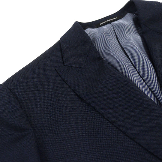 EMPORIO ARMANI suit Outer: 100% virgin wool, Lining: 56% viscose, Lining: 44% acetate, Part: 100% viscose Navy M LINE mens 50 Used Authentic