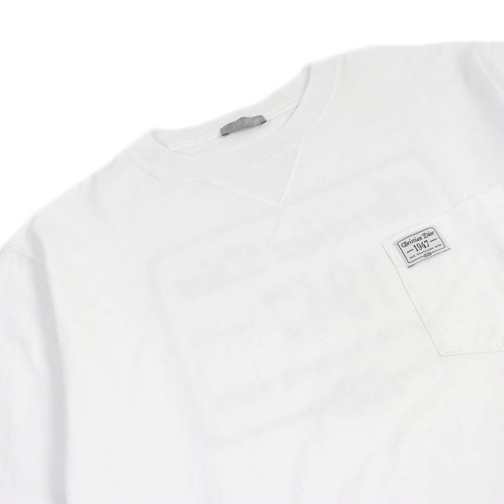 Dior HOMME Short sleeve T-shirt 243J634A0677 Main: 100% cotton, Part: 100% polyester white mens M Used Authentic