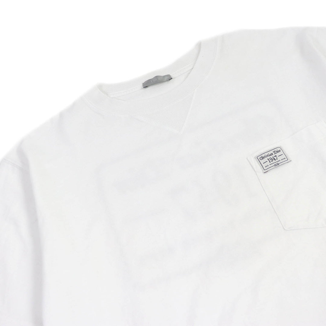 Dior HOMME Short sleeve T-shirt 243J634A0677 Main: 100% cotton, Part: 100% polyester white mens M Used Authentic