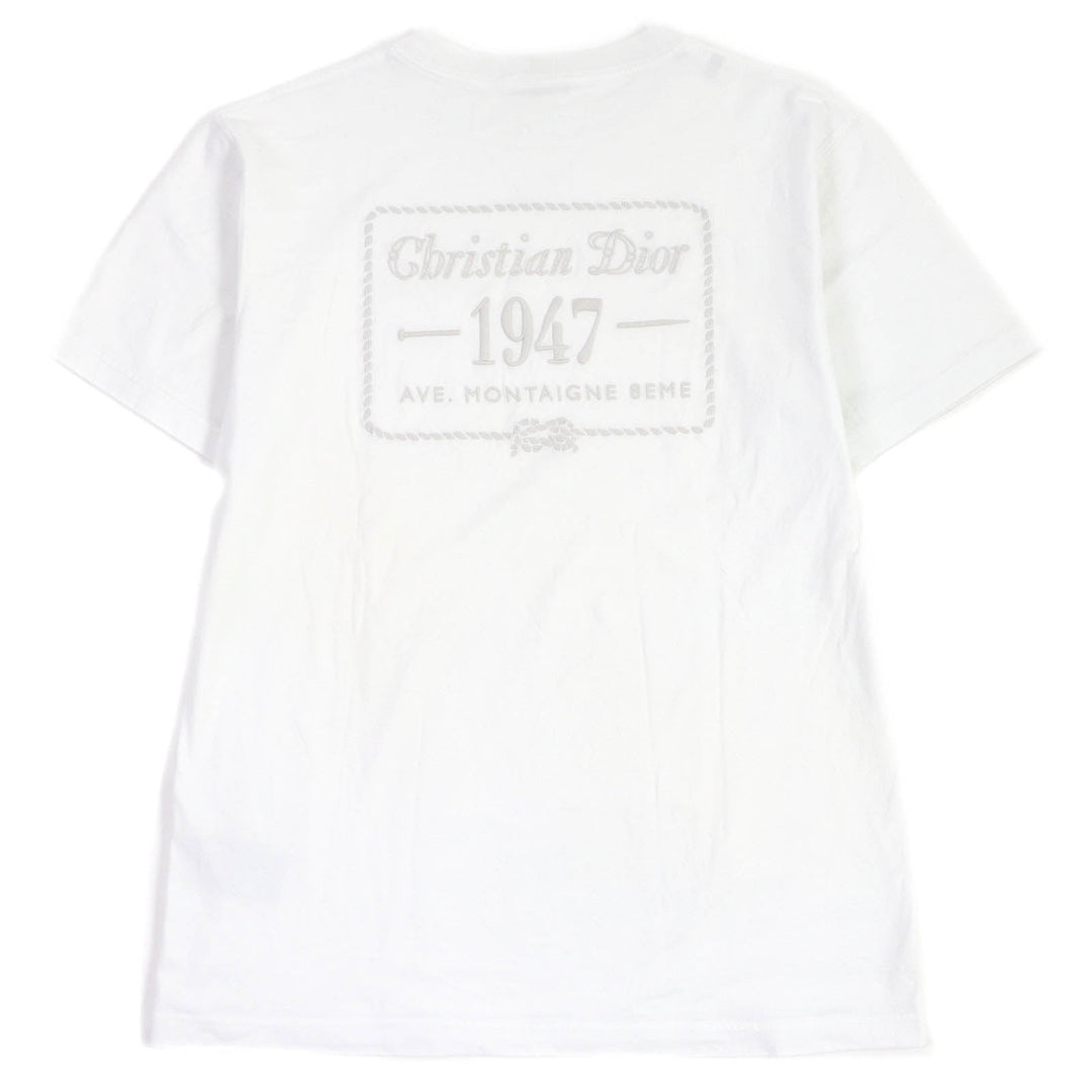 Dior HOMME Short sleeve T-shirt 243J634A0677 Main: 100% cotton, Part: 100% polyester white mens M Used Authentic