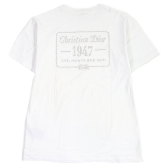 Dior HOMME Short sleeve T-shirt 243J634A0677 Main: 100% cotton, Part: 100% polyester white mens M Used Authentic