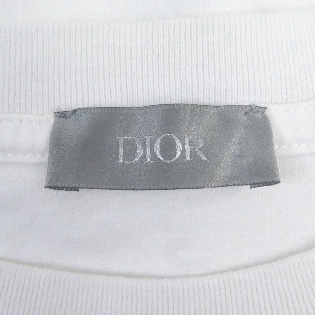 Dior HOMME Short sleeve T-shirt 243J634A0677 Main: 100% cotton, Part: 100% polyester white mens M Used Authentic