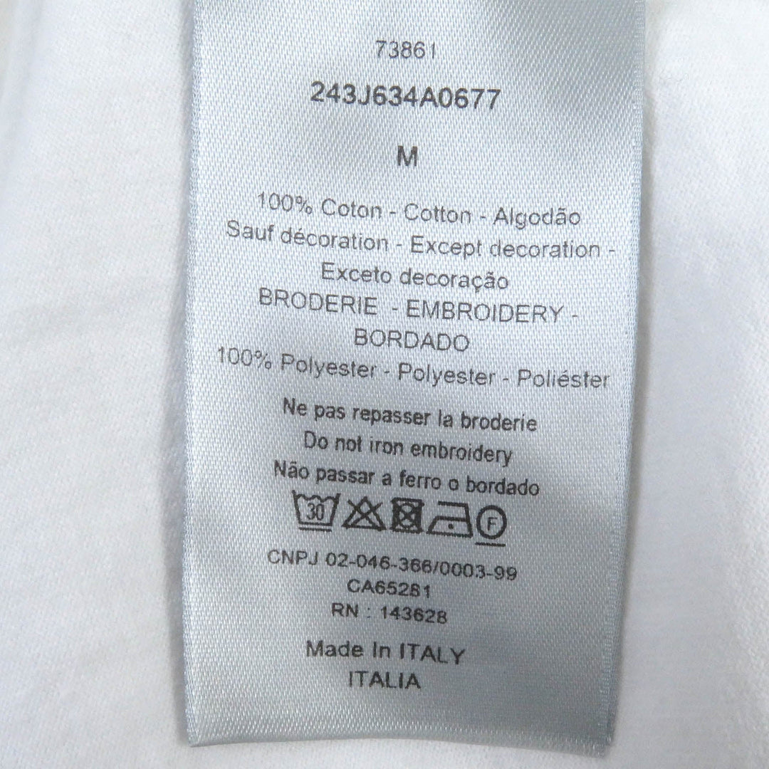 Dior HOMME Short sleeve T-shirt 243J634A0677 Main: 100% cotton, Part: 100% polyester white mens M Used Authentic