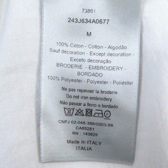 Dior HOMME Short sleeve T-shirt 243J634A0677 Main: 100% cotton, Part: 100% polyester white mens M Used Authentic