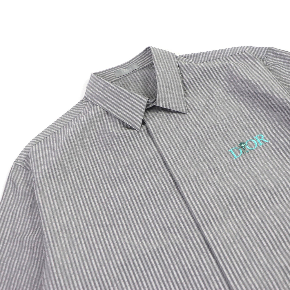Dior HOMME Short sleeve shirt 193C545G5566 Main: 100% silk gray mens 39 Used Authentic