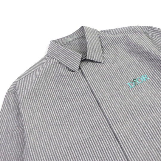 Dior HOMME Short sleeve shirt 193C545G5566 Main: 100% silk gray mens 39 Used Authentic