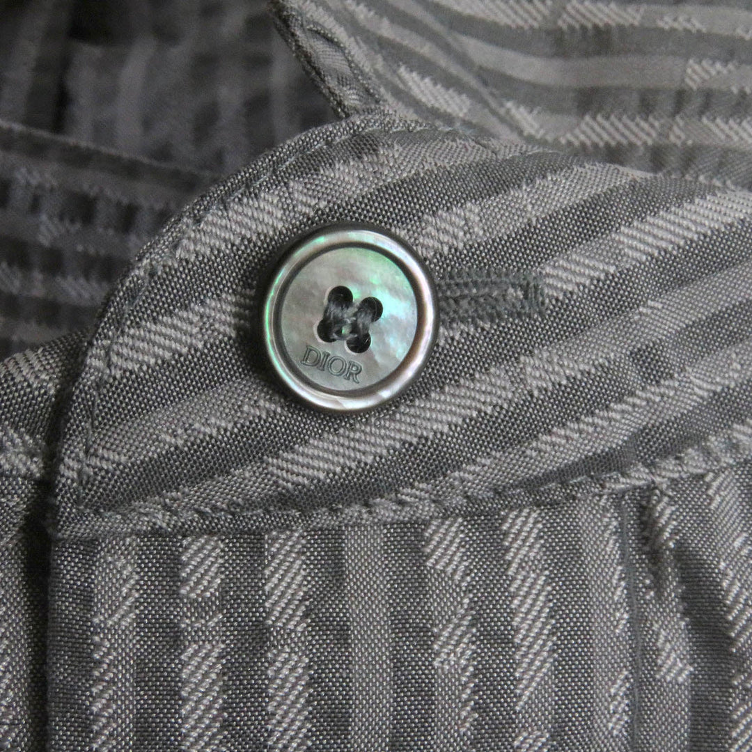 Dior HOMME Short sleeve shirt 193C545G5566 Main: 100% silk gray mens 39 Used Authentic