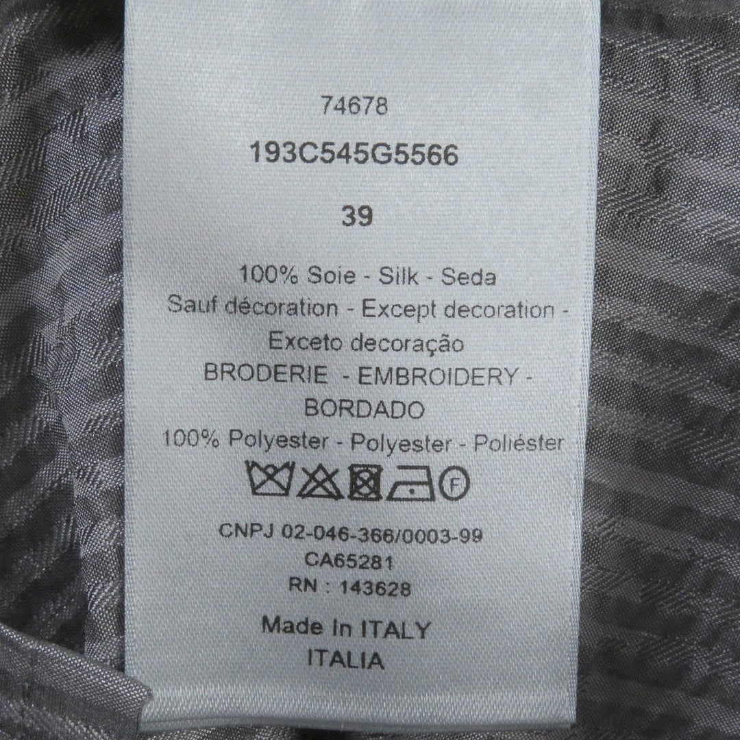 Dior HOMME Short sleeve shirt 193C545G5566 Main: 100% silk gray mens 39 Used Authentic