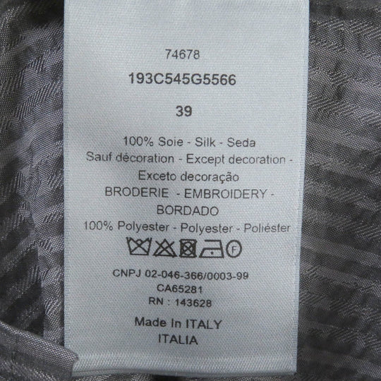 Dior HOMME Short sleeve shirt 193C545G5566 Main: 100% silk gray mens 39 Used Authentic