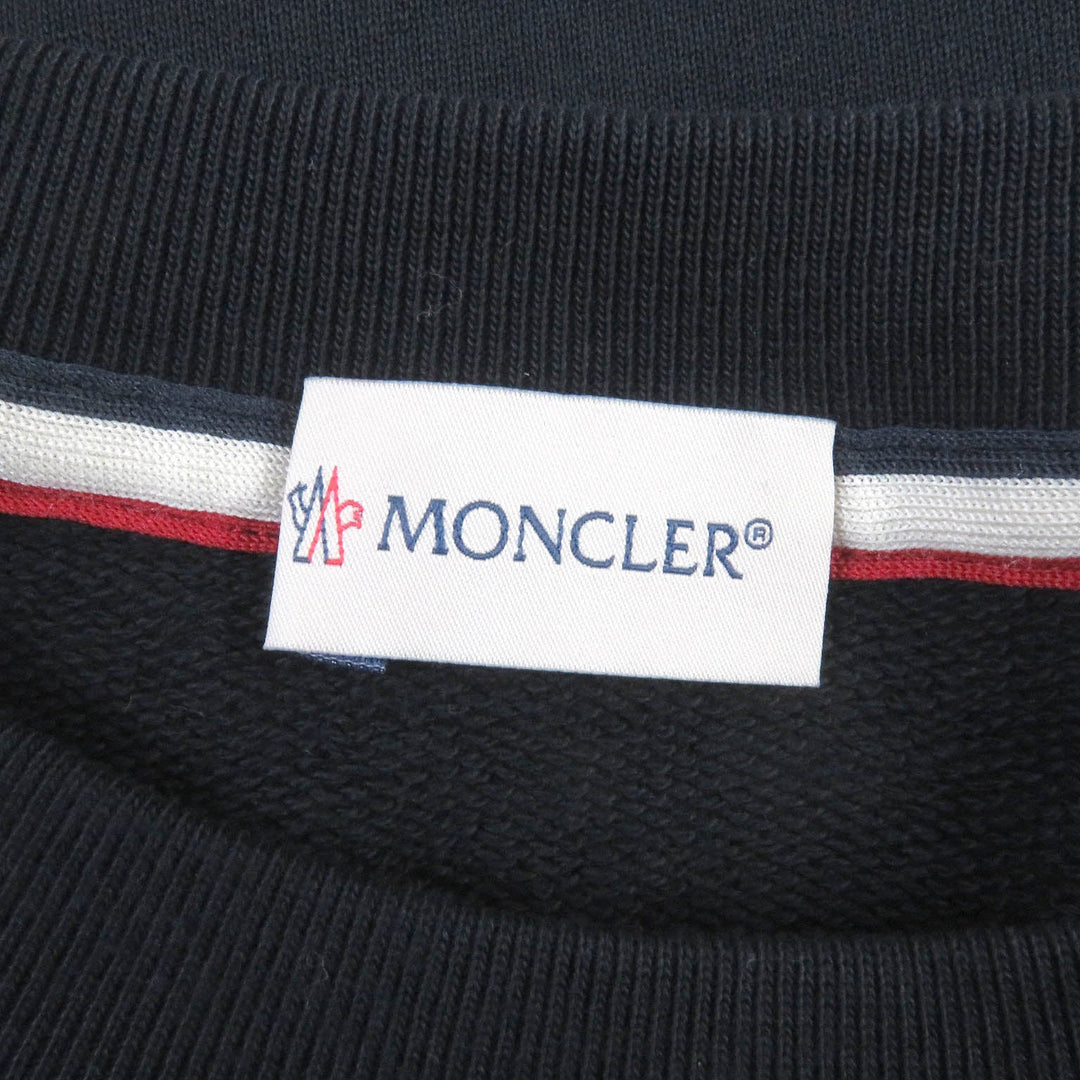 MONCLER sweat Main: 100% cotton, some parts: 50% acrylic, some parts: 50% wool Navy SWEAT SHIRT mens XXL Used Authentic