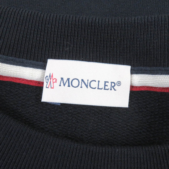 MONCLER sweat Main: 100% cotton, some parts: 50% acrylic, some parts: 50% wool Navy SWEAT SHIRT mens XXL Used Authentic