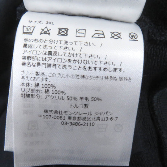 MONCLER sweat Main: 100% cotton, some parts: 50% acrylic, some parts: 50% wool Navy SWEAT SHIRT mens XXL Used Authentic
